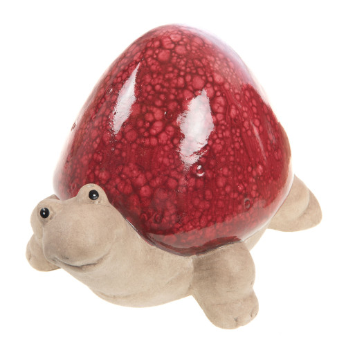 Statue tortue Jeoffrey, coloris terracotta - L. 13