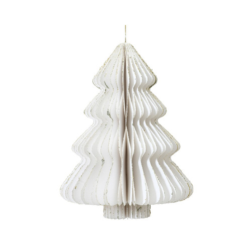 Suspension de Noël en papier : sapin, coloris blan
