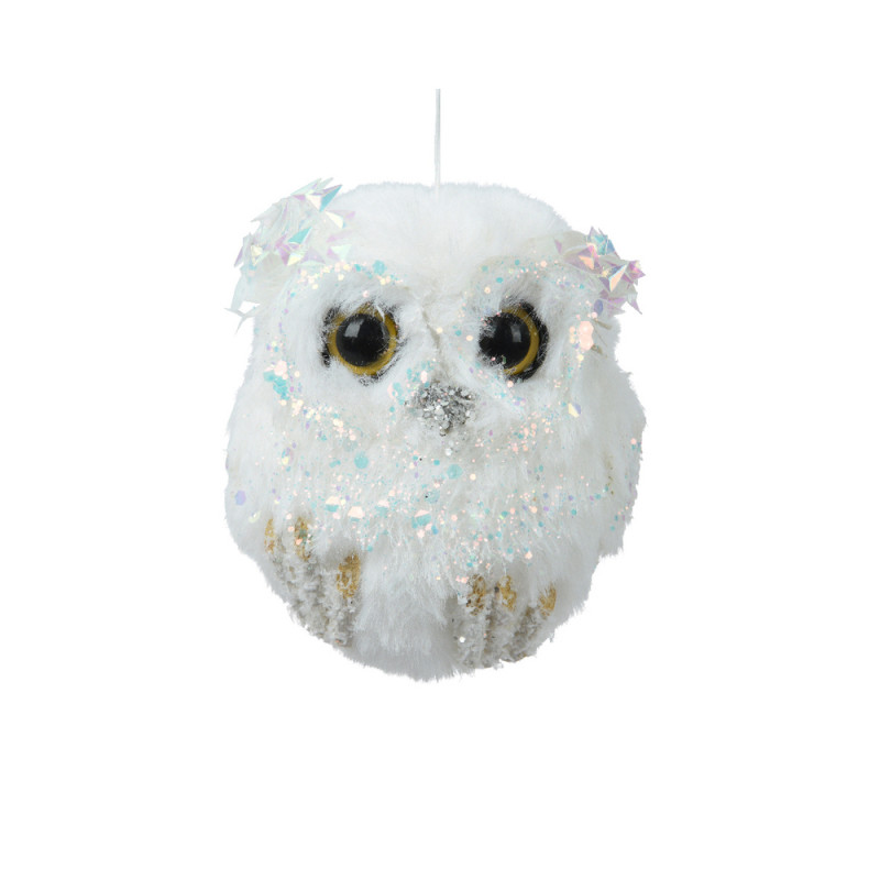 Suspension de Noël : chouette avec sequins, colori