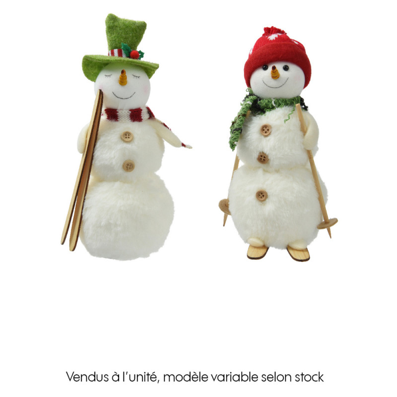 Suspension de Noël, bonhomme de neige polyester bl