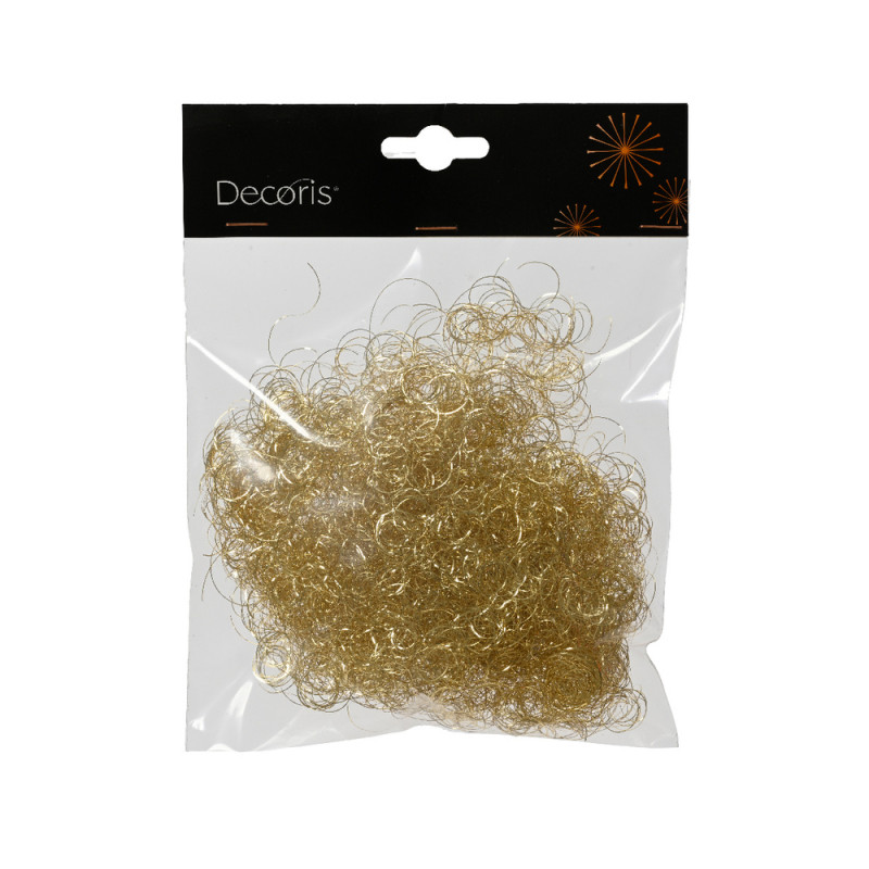 Cheveux d'ange scintillant or H20cm