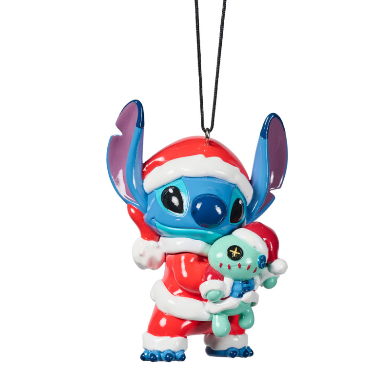 Suspension de Noël : Stitch avec son doudou en 3D