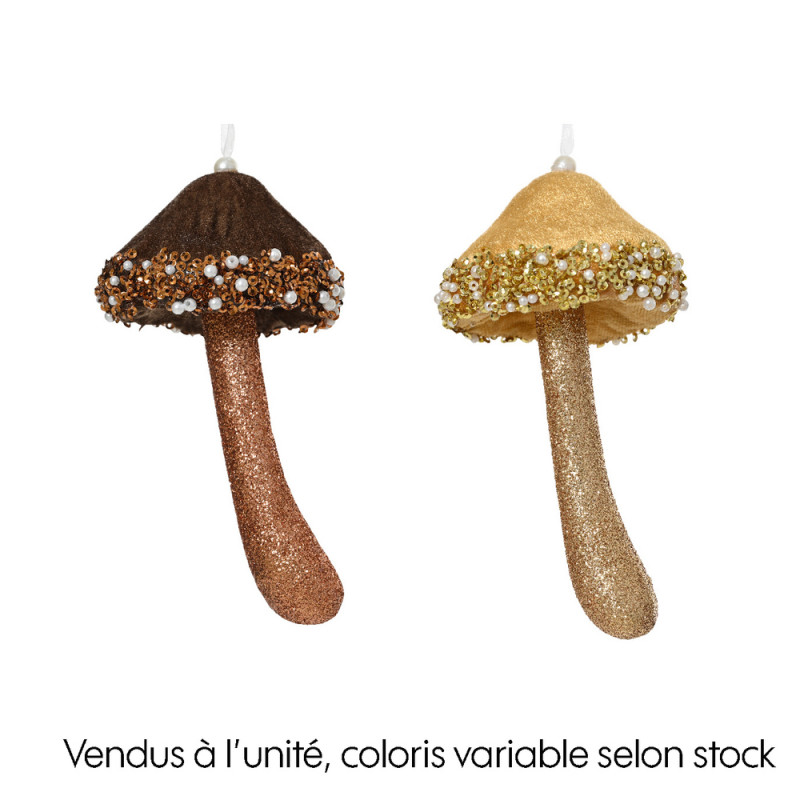 Suspension champignon - coloris variable - H15,2cm
