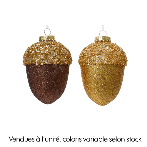 Suspension de Noël : gland, coloris variables - H.