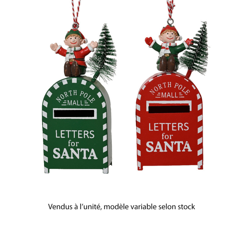 Suspension de Noël : boîte aux lettres, modèles va