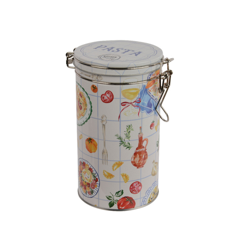 Boite de rangement en métal - coloris mixte - D9,5
