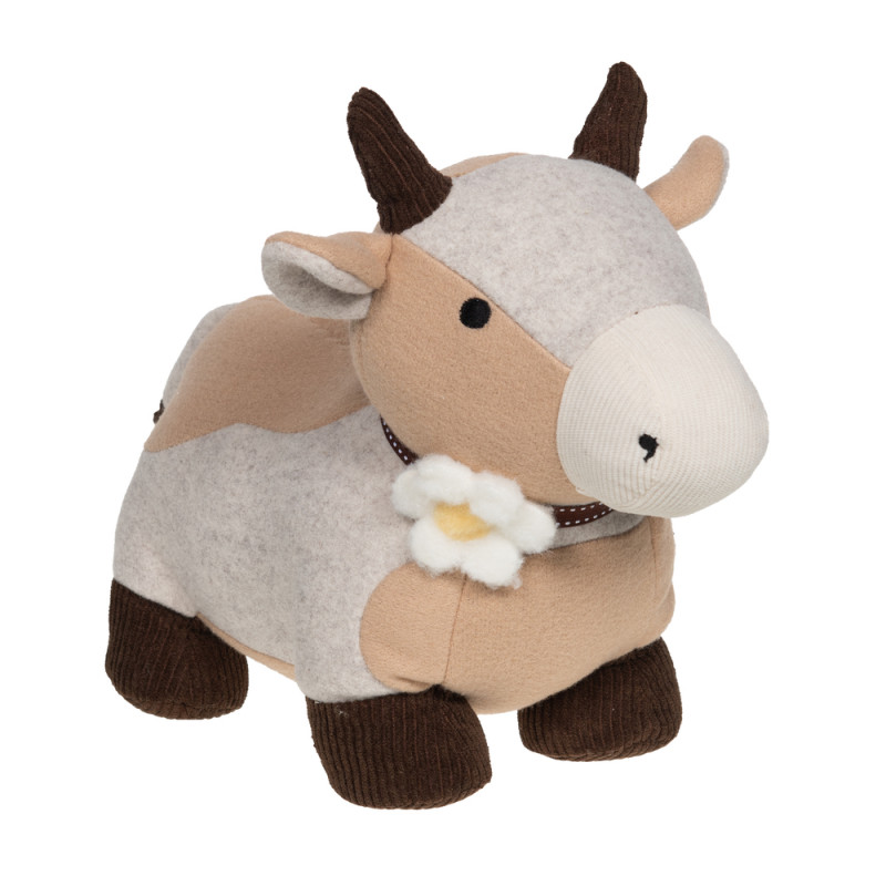 Cale-porte 'Vache daisy', coloris gris - H. 30cm