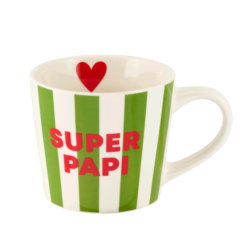 Mug 'Super papi', coloris mixte - D. 10cm
