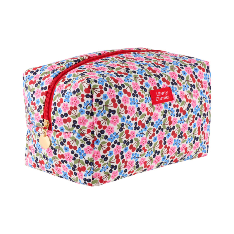 Trousse 'Liberty cheries' - L. 23xl. 15cm