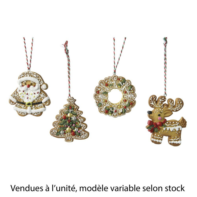 Suspension de Noël 'Biscuit', coloris marron - mod
