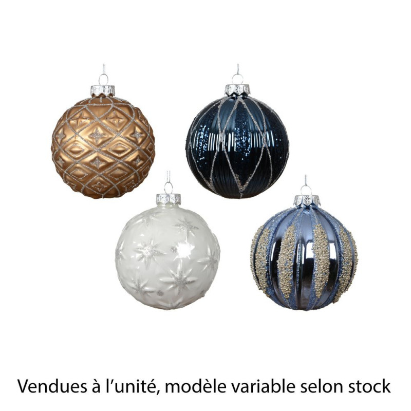 Boule de Noël en verre, modèles variables - D. 10c