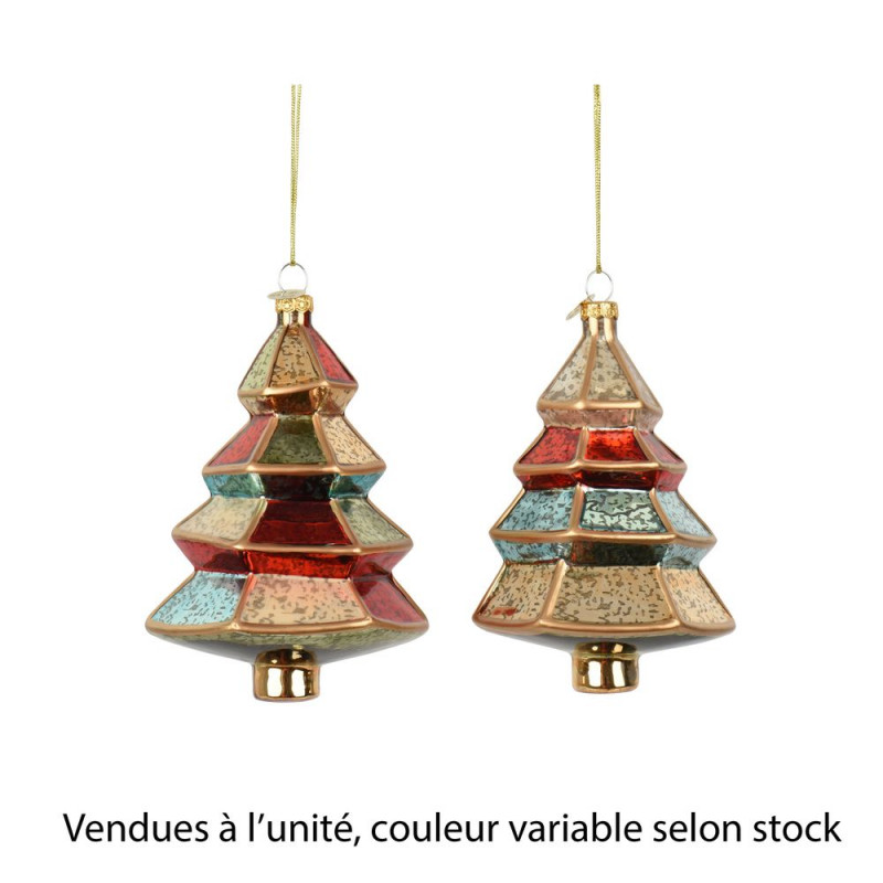 Sapin en verre finition antique à suspendre, color