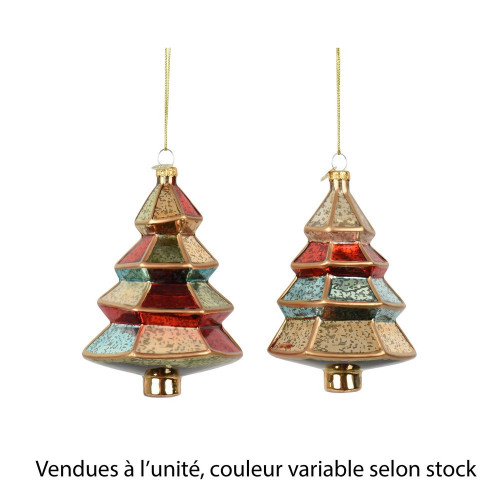 Sapin en verre finition antique à suspendre, color