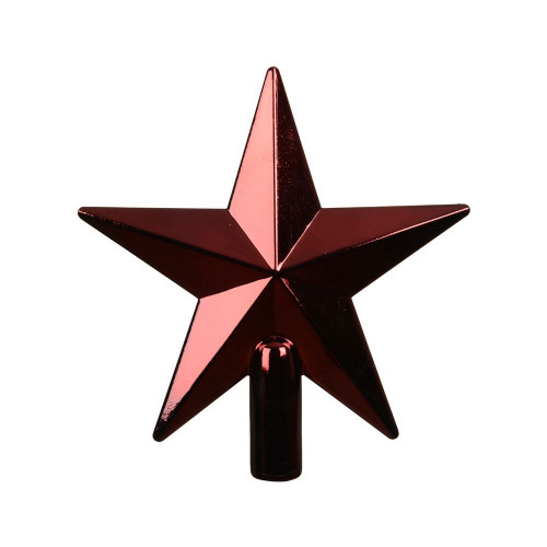 Cimier étoile de Noël, coloris bordeaux - H. 20,3c