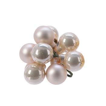 Grappe 10 boules verre sur pique brillant et mat o