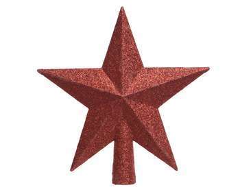 Cimier étoile pour sapin de Noël, coloris rouge