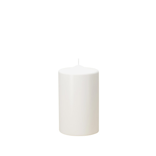Bougie cylindrique, coloris blanc - H. 10xD. 6cm