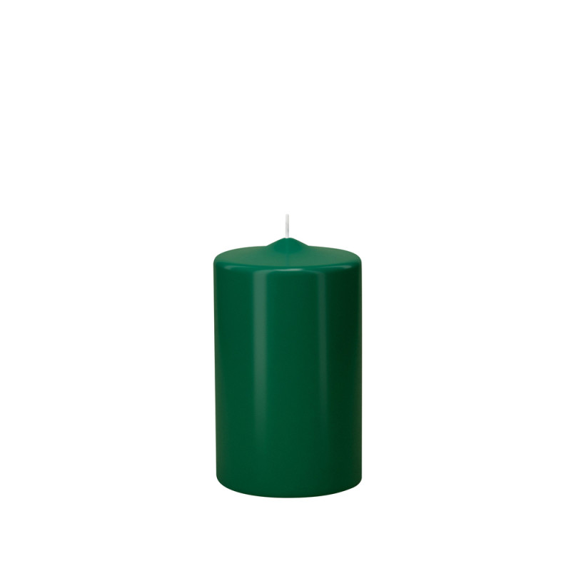 Bougie cylindrique, coloris vert - H. 10xD. 6cm