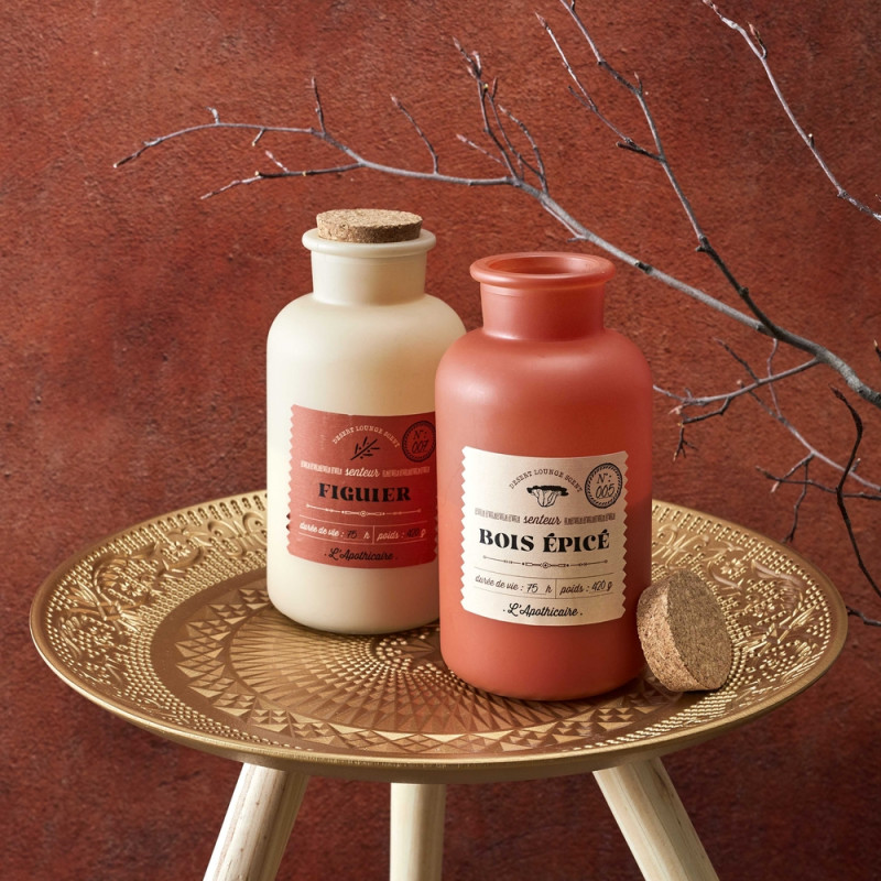 Bougie parfumée bois épicé ou figuier, senteurs va