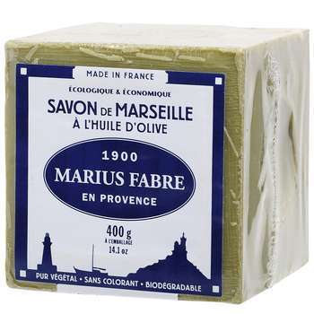 Savon de marseille 72% d'huile d'olive - 400g