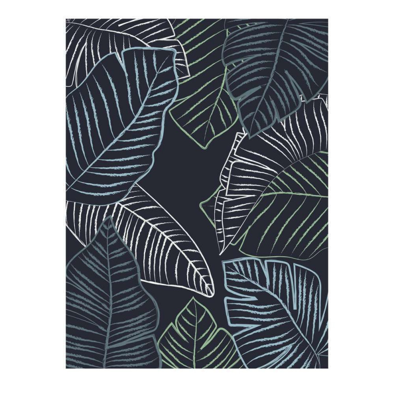 Tapis Inès: à motifs, fond noir, 150x200cm