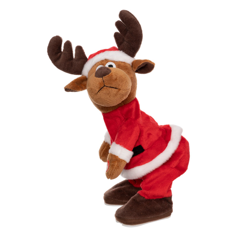 Renne fun pour décoration de Noël H. 32 cm