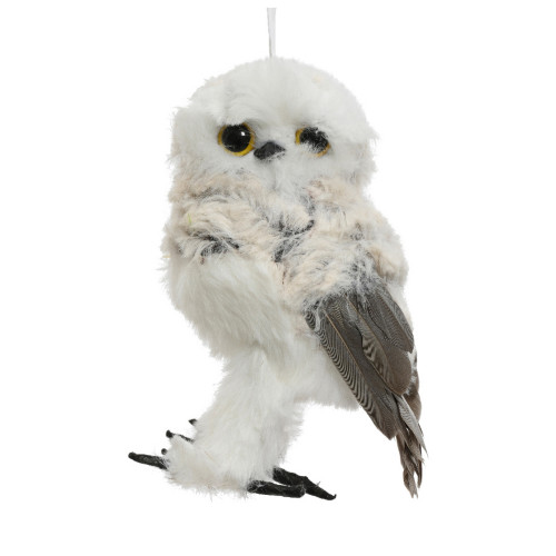 Suspension de Noël : chouette, coloris gris - H. 1