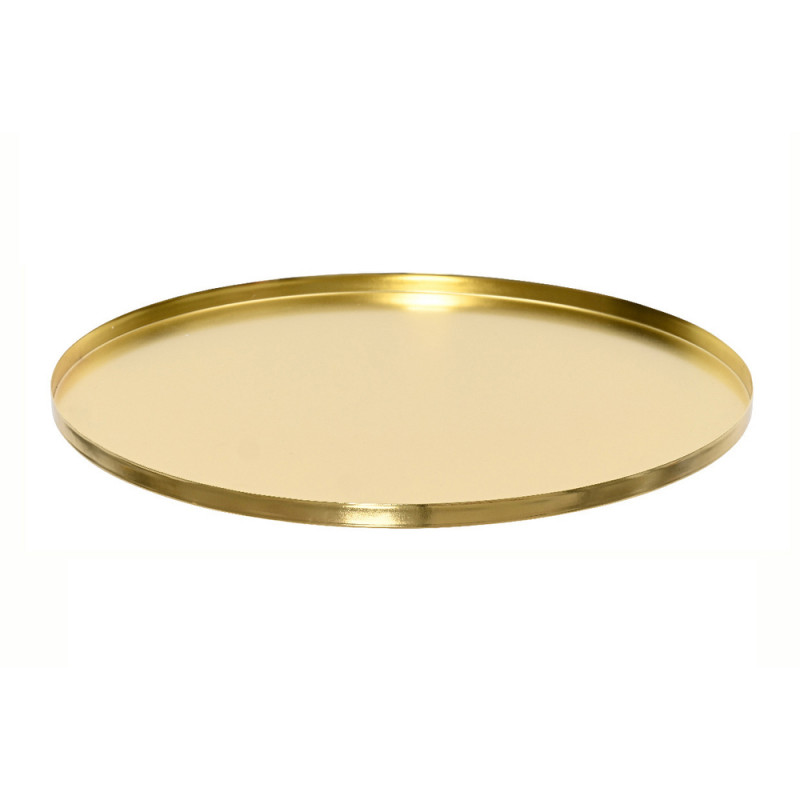 Assiette en fer coloris Or pour décoration de la m