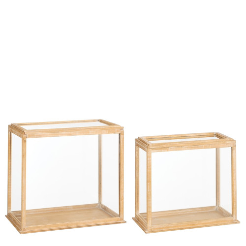 Vitrine en bois 53x30cm h48cm