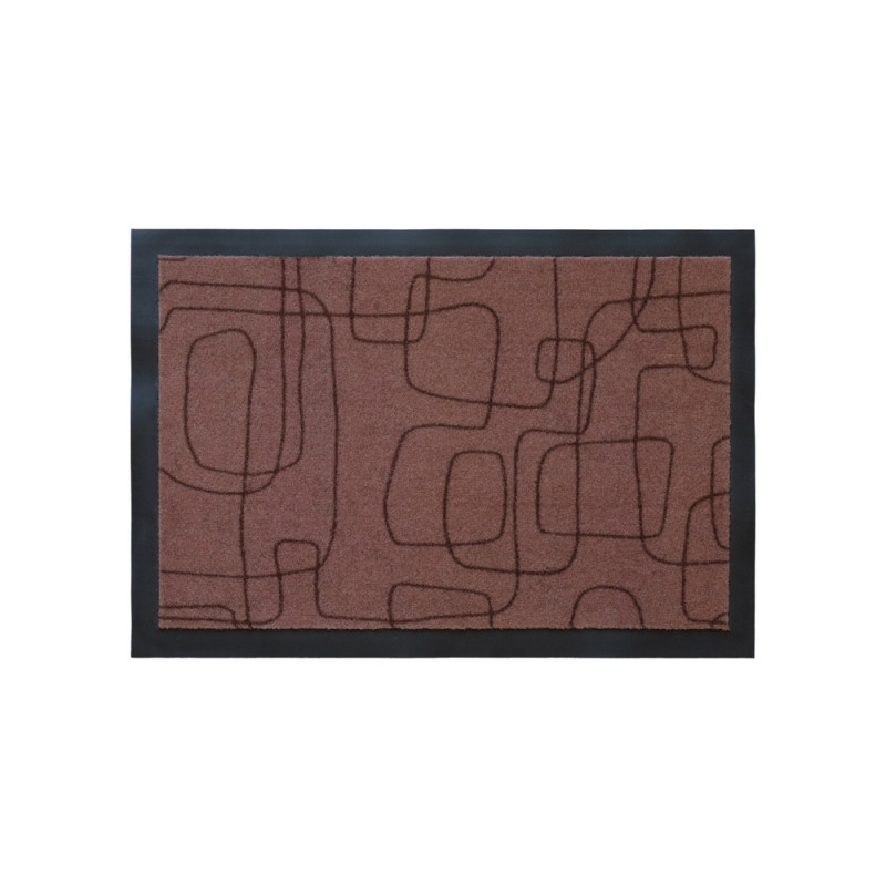 Paillasson d'intérieur 'Alperia', coloris rouille