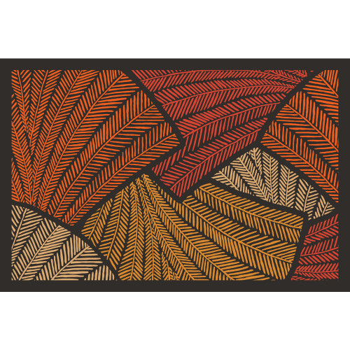 Paillasson d'intérieur 'Access tribal', coloris or