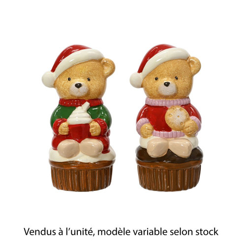 Décoration de Noël en terre cuite 'Ours', modèle v