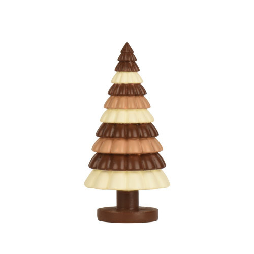 Petit sapin de Noël 'Chocolat', coloris blanc et m