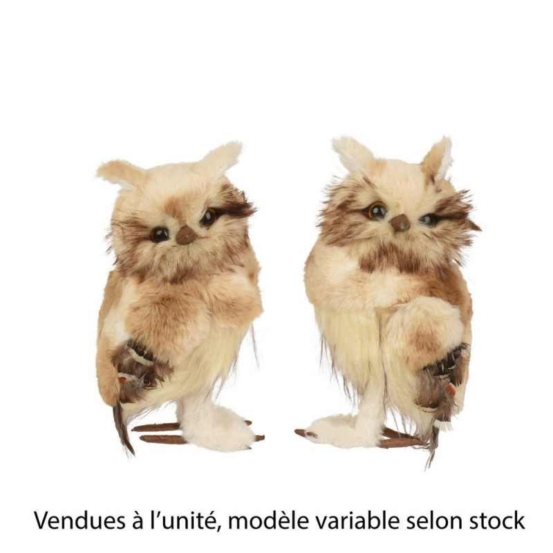 Chouette de Noël, modèle variable - H. 21cm