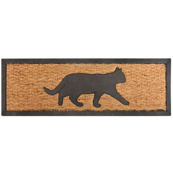 Paillasson 'Chat', en coco/caoutchouc L. 75 x l. 2