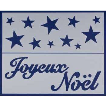 Pochoirs Joyeux Noël étoiles