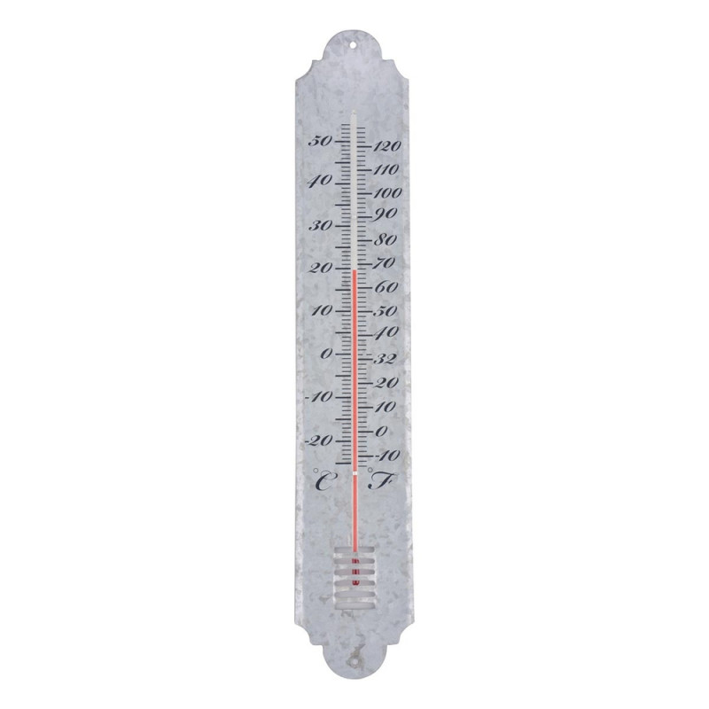 Thermomètre en zinc patiné - H. 50cm