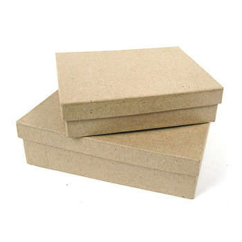 Boîte rectangulaire : papier maché L12cm