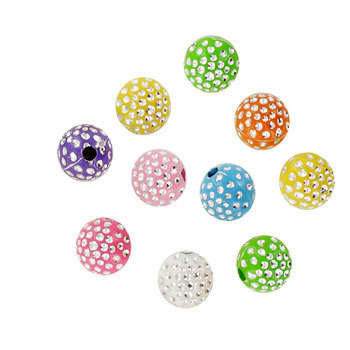 Perles acryliques strass : 10mm, 32g
