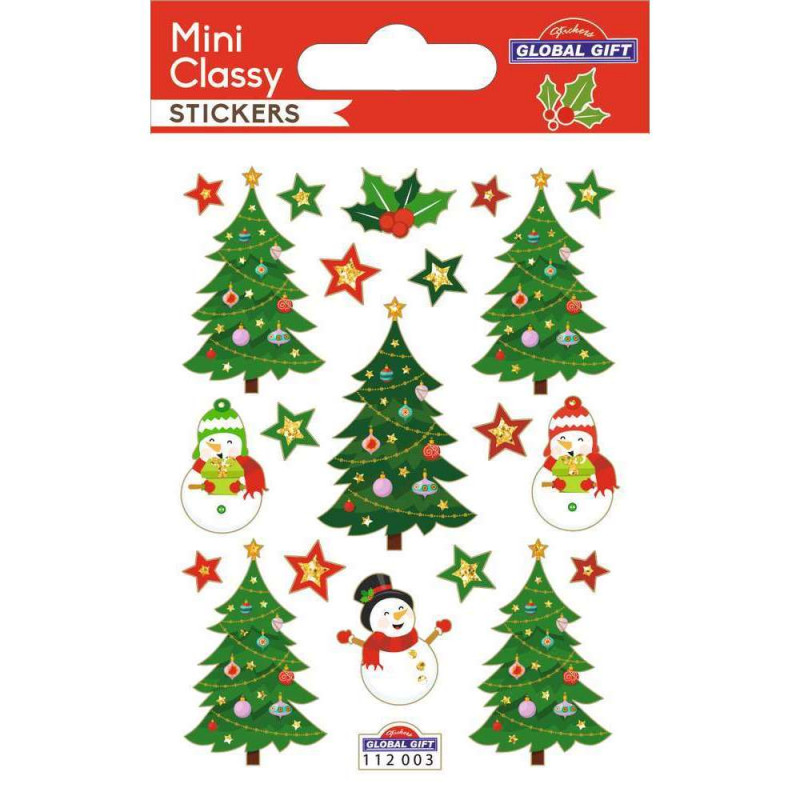 Stickers Mini classy Noël 7x10 cm
