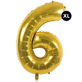 Ballon en aluminium doré chiffre 6
