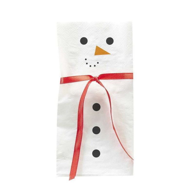Serviettes en papier bonhomme de neige x16