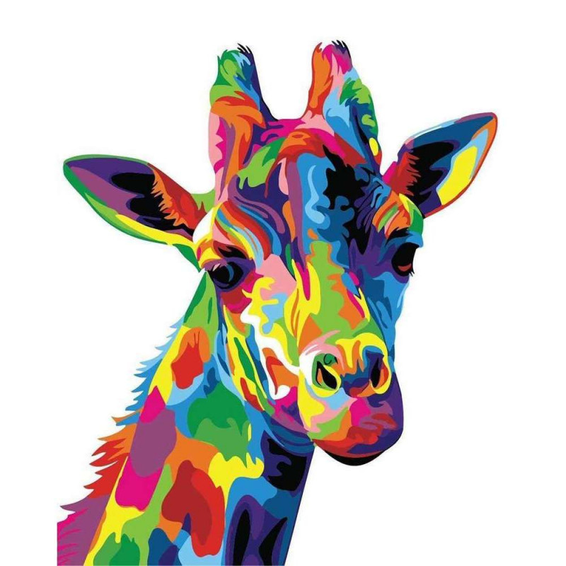 Peinture numéros girafe pop art