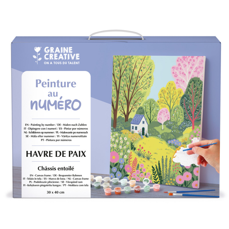 Kit de peinture par numéro 'Havre de paix', parme