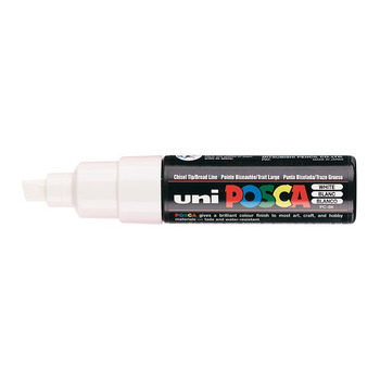 Marqueur peinture pointe large biseautée Blanc
