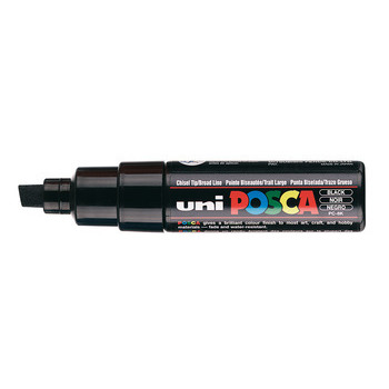 Marqueur peinture pointe large biseautée Noir