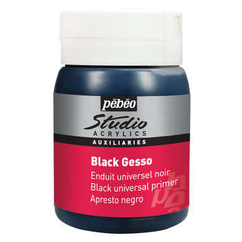 Gesso : pot 500mL, noir