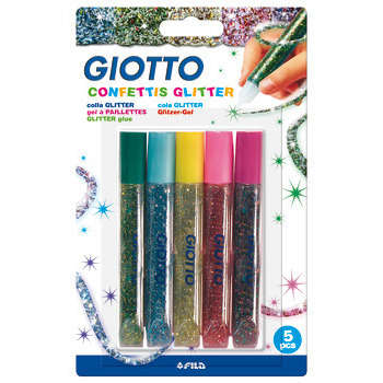 Stylos gel 10. 5ml Giotto confettis x 5, sous blis