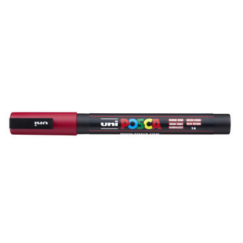 Marqueur Posca, pointe conique fine - Rouge foncé