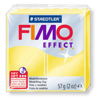 Pâte Fimo effect 57 g : translucide jaune